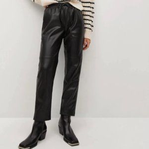 NWT Mango Faux Leather Drawstring Pants